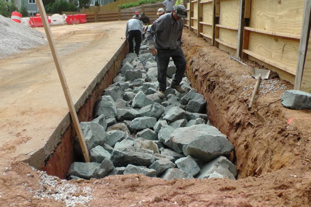 Stone wall base Walker Chapel Historic Cemetery and Columbarium Stone Wall base